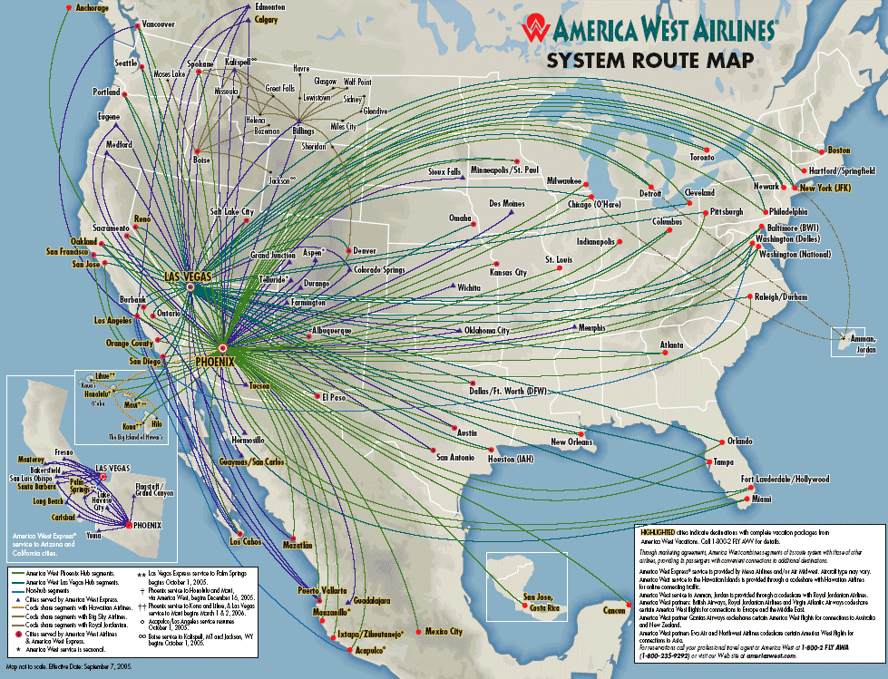 southwest airline destination map