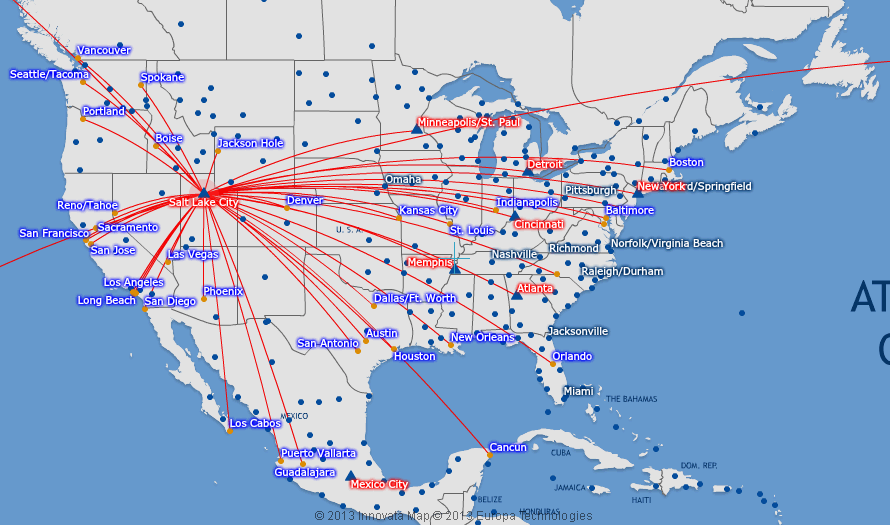 american airlines salt lake city airport map