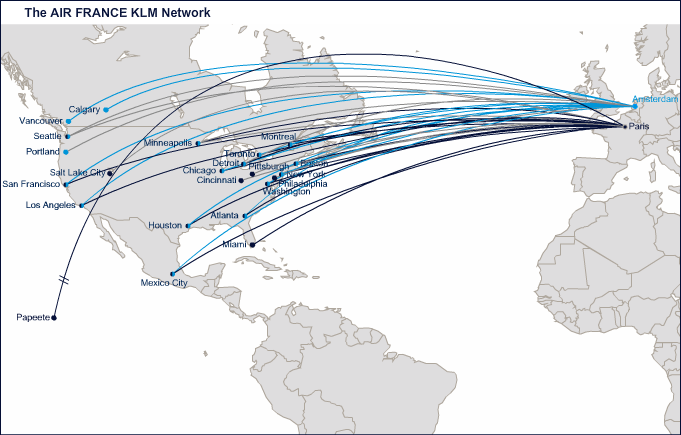 Air France Route Map - Terminal Map