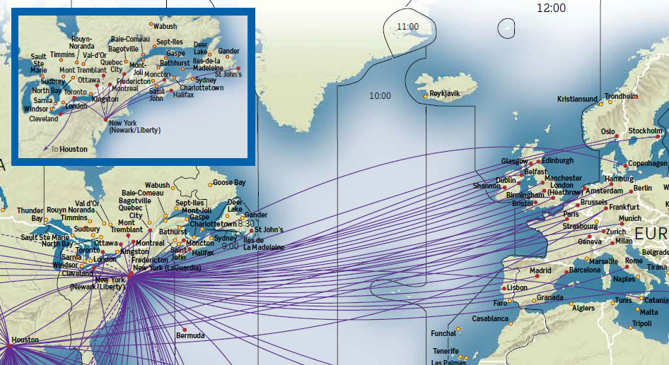 United Airlines Route Map Europe