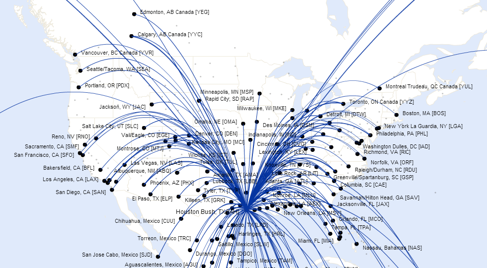 United Airlines Flight Map Europe